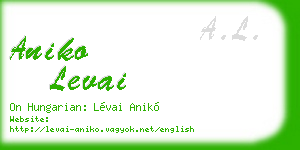 aniko levai business card